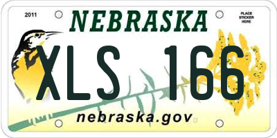 NE license plate XLS166