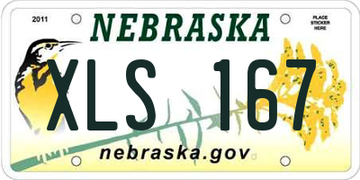 NE license plate XLS167