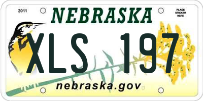 NE license plate XLS197