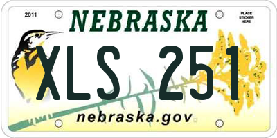 NE license plate XLS251