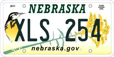 NE license plate XLS254