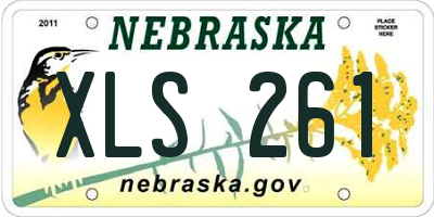 NE license plate XLS261