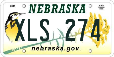 NE license plate XLS274