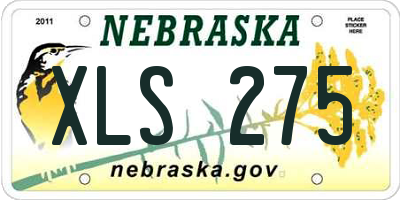 NE license plate XLS275