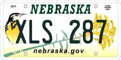 NE license plate XLS287