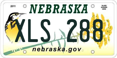 NE license plate XLS288