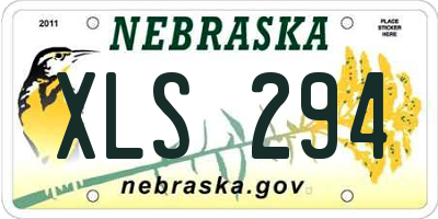 NE license plate XLS294
