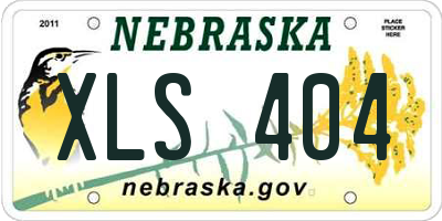 NE license plate XLS404