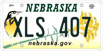 NE license plate XLS407