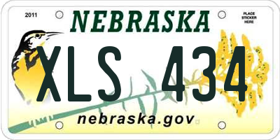 NE license plate XLS434