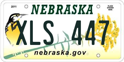 NE license plate XLS447