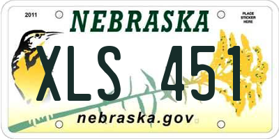 NE license plate XLS451