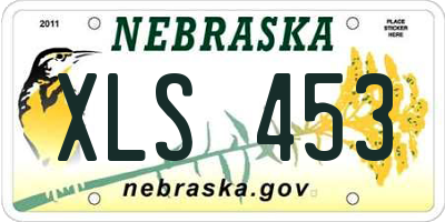 NE license plate XLS453