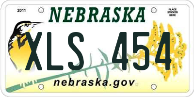 NE license plate XLS454