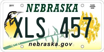 NE license plate XLS457