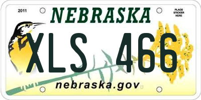 NE license plate XLS466