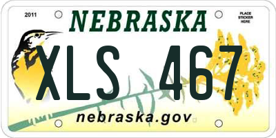 NE license plate XLS467