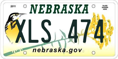 NE license plate XLS474