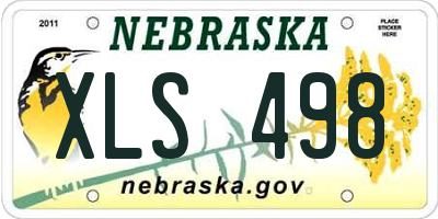 NE license plate XLS498