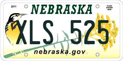 NE license plate XLS525