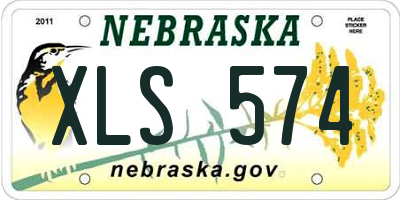 NE license plate XLS574