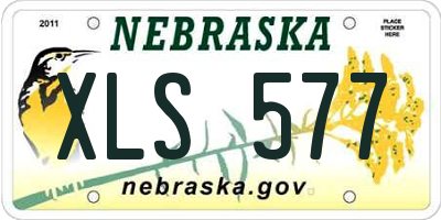 NE license plate XLS577