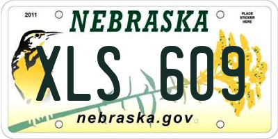 NE license plate XLS609