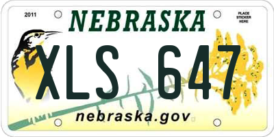 NE license plate XLS647