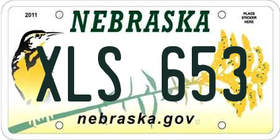 NE license plate XLS653