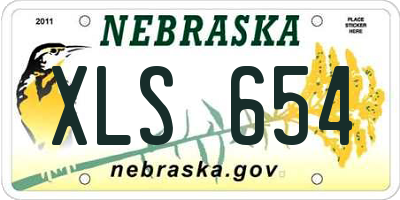 NE license plate XLS654