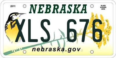 NE license plate XLS676
