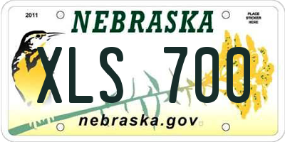 NE license plate XLS700