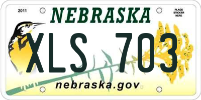 NE license plate XLS703