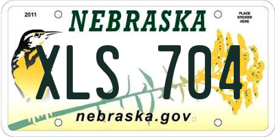 NE license plate XLS704