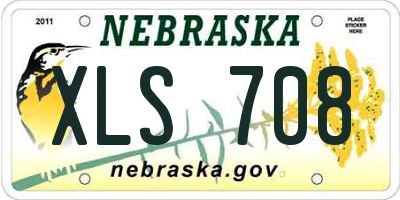 NE license plate XLS708