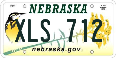 NE license plate XLS712