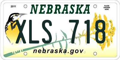 NE license plate XLS718