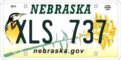 NE license plate XLS737
