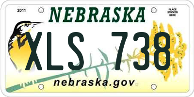 NE license plate XLS738