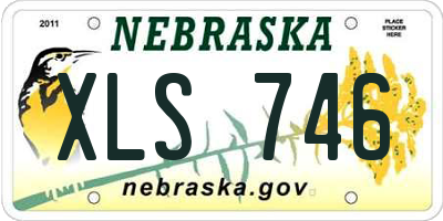 NE license plate XLS746