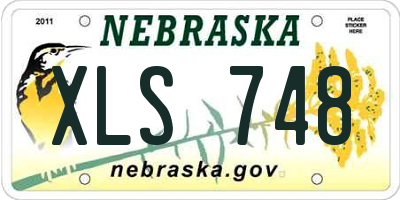 NE license plate XLS748
