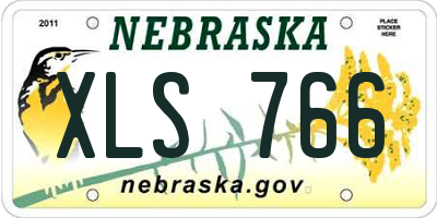 NE license plate XLS766