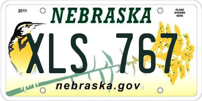 NE license plate XLS767