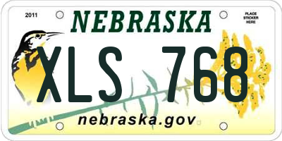NE license plate XLS768