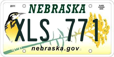 NE license plate XLS771