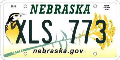 NE license plate XLS773