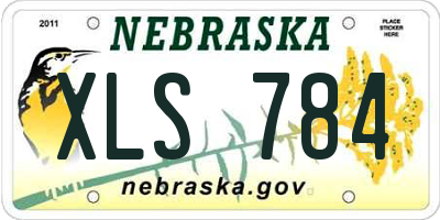 NE license plate XLS784