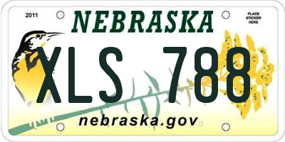 NE license plate XLS788