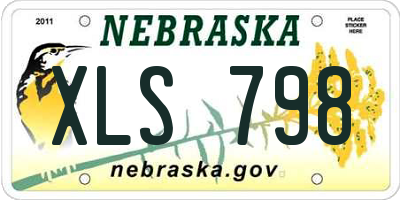 NE license plate XLS798
