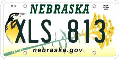 NE license plate XLS813